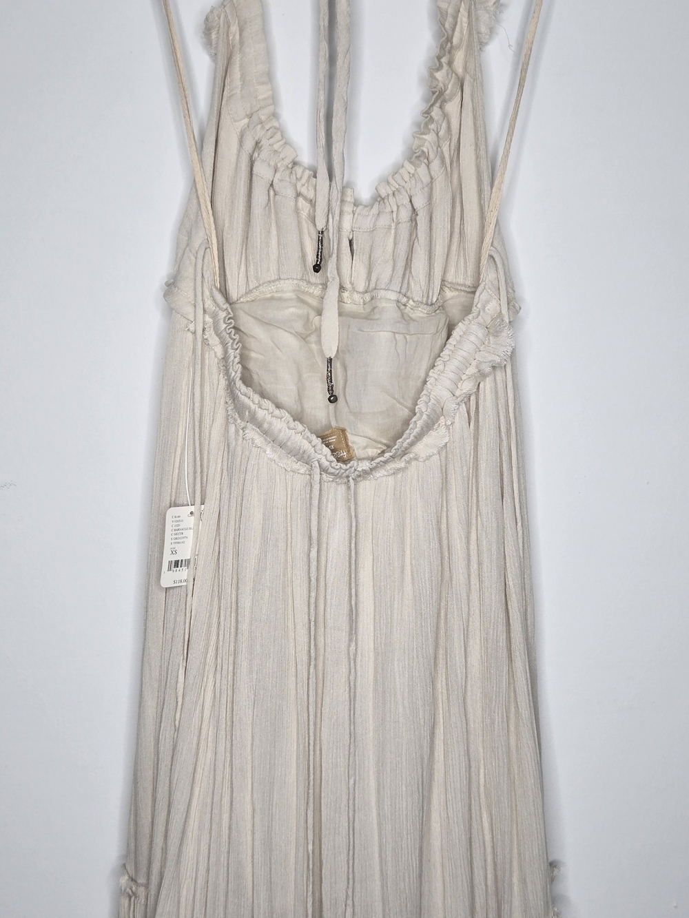NWT Free People Burst Of Bliss Maxi Dress Cream Boho Flowy, Romantic Tiered  XS - Picture 9 of 14